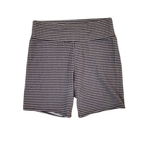 Sky and Sparrow Women's Grey Black‎ Houndstooth Workout Leisure Shorts XL